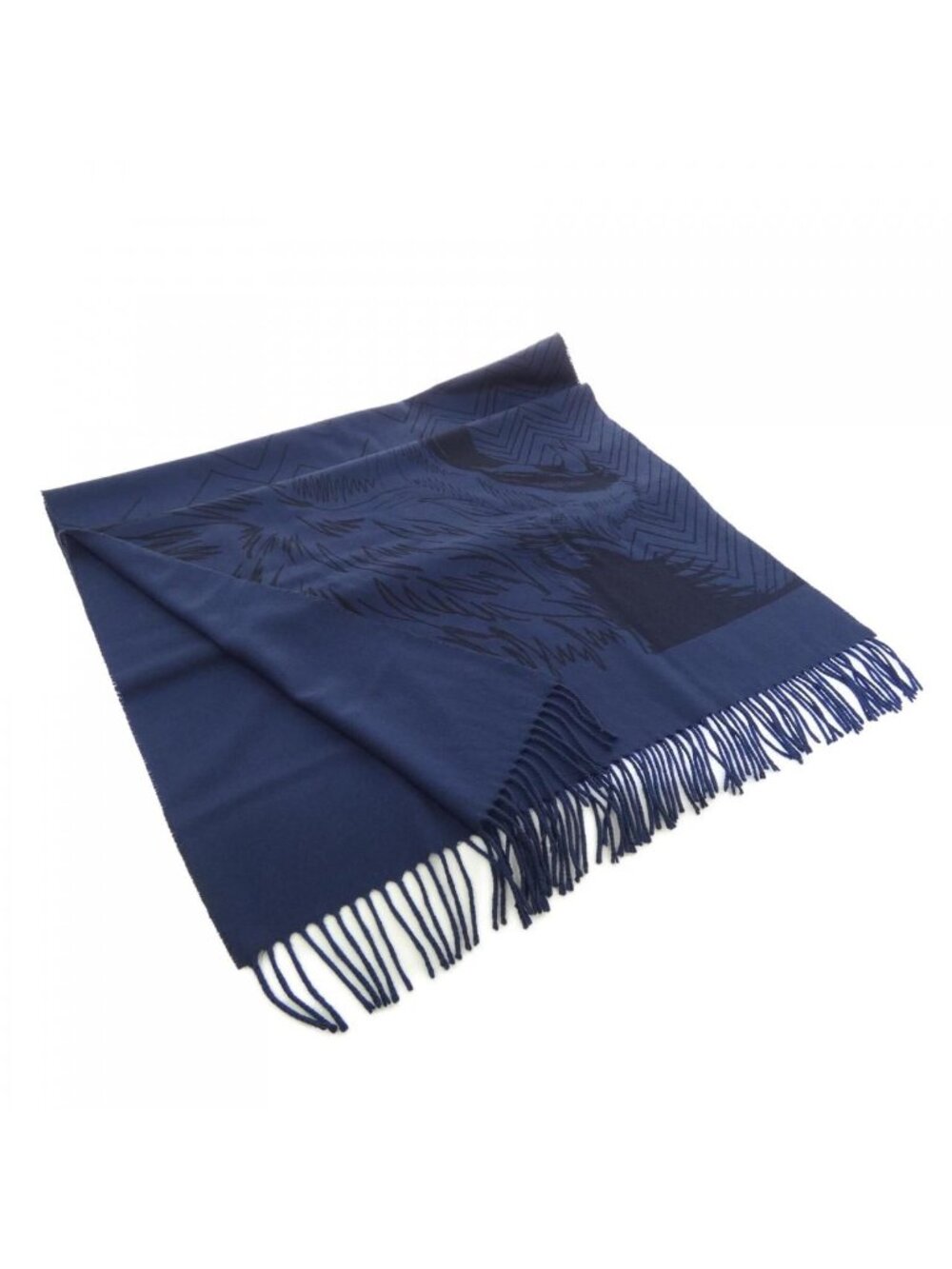 Hermes Stole Scarf Navy